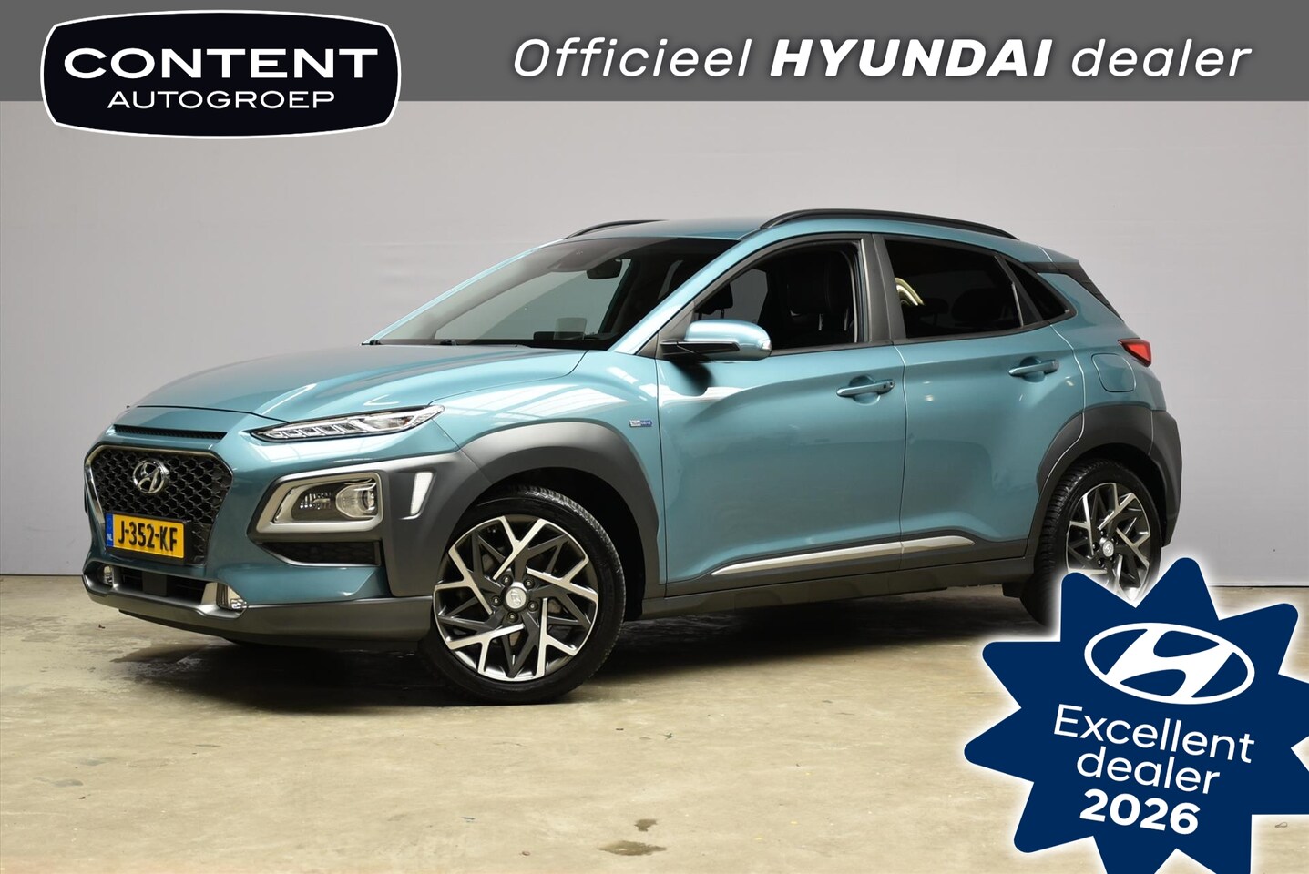 Hyundai Kona - 1.6i Hybride Premium I Leder I Trekhaak - AutoWereld.nl