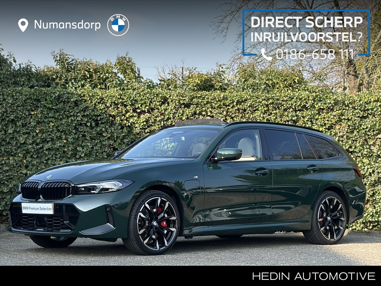 BMW 3-serie Touring - 330e | M-Pro | Special Req. British racing green | Trekhaak | Panorama | Harman/kardon | 1 - AutoWereld.nl