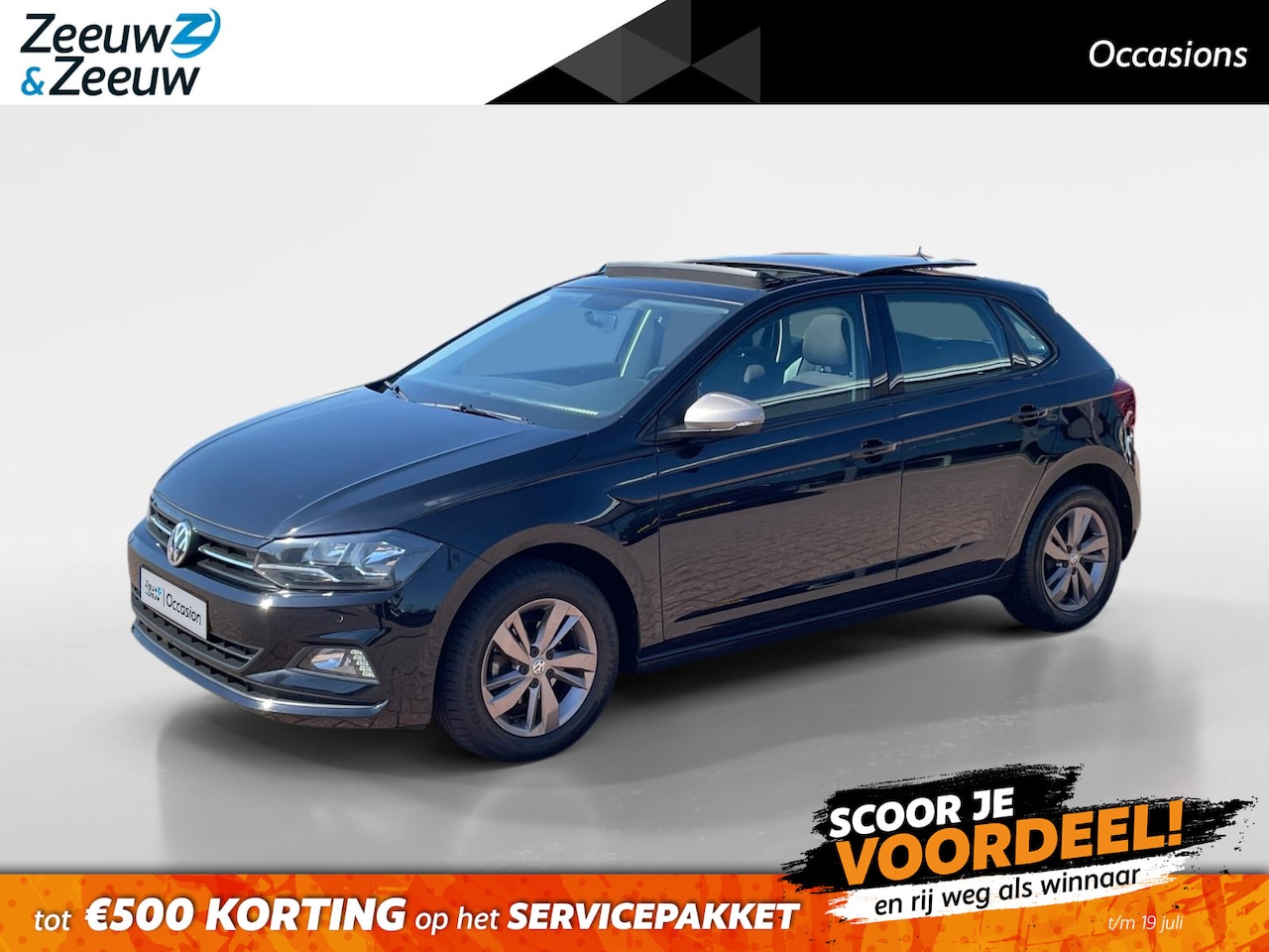 Volkswagen Polo - 1.0 TSI Comfortline *Navigatie*Parkeersensoren*Schuif/kanteldak*Carplay*Adapt. Cruise Cont - AutoWereld.nl