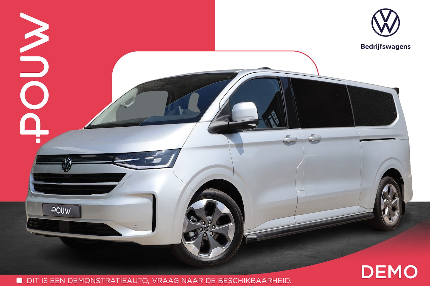 Volkswagen Transporter - 2.5 eHybrid 233pk DC L2H1 30 Bulli | Dubbele Cabine | Schuifdeur L&R | Trekhaak - AutoWereld.nl