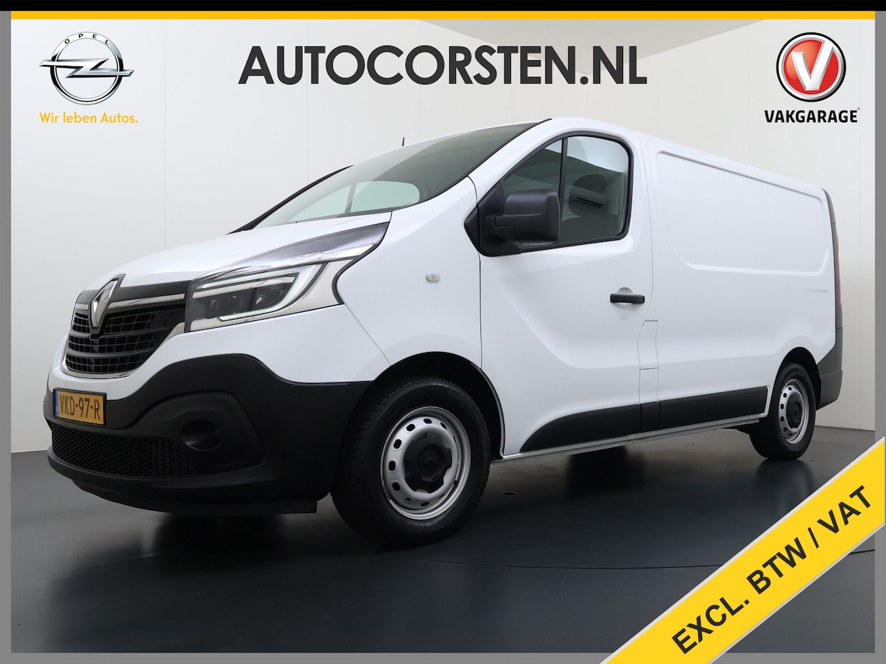 Renault Trafic - 2.0dCi 120PK T29 L1H1 Trekhaak Airco Navi Euro 6 Cruise Control Bluetooth Pdc Betonplex Vl - AutoWereld.nl