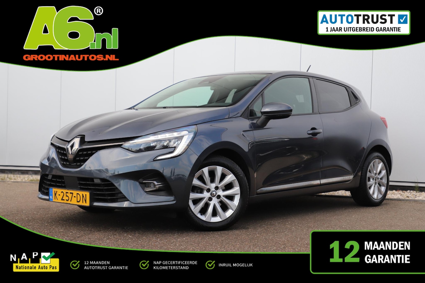 Renault Clio - 1.0 TCe Zen 16 inch LMV Navigatie Carplay Android Airco Cruise Control Rijstrooksensor Par - AutoWereld.nl