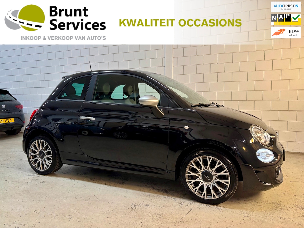 Fiat 500 - 1.2 Rockstar Bj.20|Clima|Pano|Carplay|Leer|Pdc|Vol !! - AutoWereld.nl