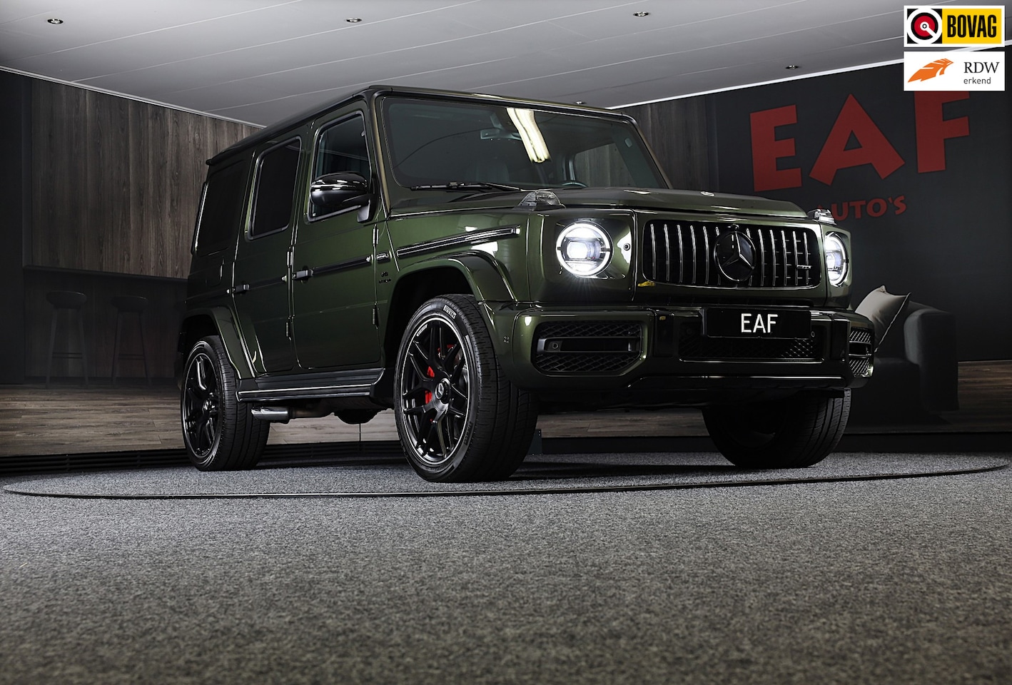 Mercedes-Benz G-klasse - 63 Manufaktur / Olijf Groen / Carbon / Massage / Memory / 360 Camera / Lane Assist / BURME - AutoWereld.nl