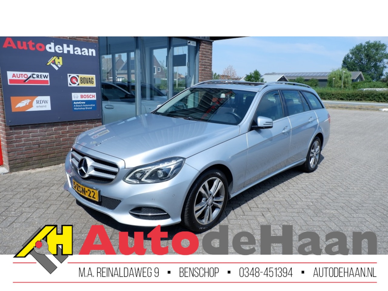 Mercedes-Benz E-klasse Estate - 220 CDI Pres. Avant. Pano/1e eig./Navi/Trekhaak/Leer/Cruise/Luch - AutoWereld.nl
