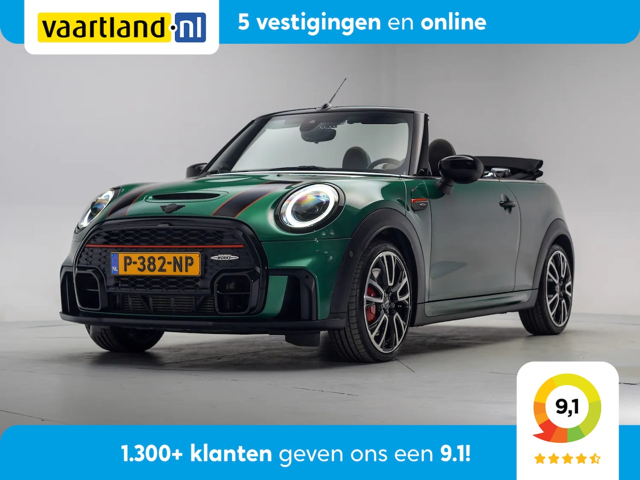 MINI Cabrio - 2.0 John Cooper Works Aut. [ HUD H/K Navi Camera Stoelverwarming ] - AutoWereld.nl