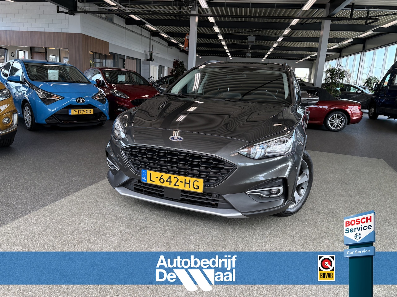 Ford Focus Wagon - 1.0 EcoB.Hybrid Active Business TREKHAAK/CAMERA/B&O/KEYLESS/DODEHOEK/ADAPT.CRUISE/WINTERPA - AutoWereld.nl