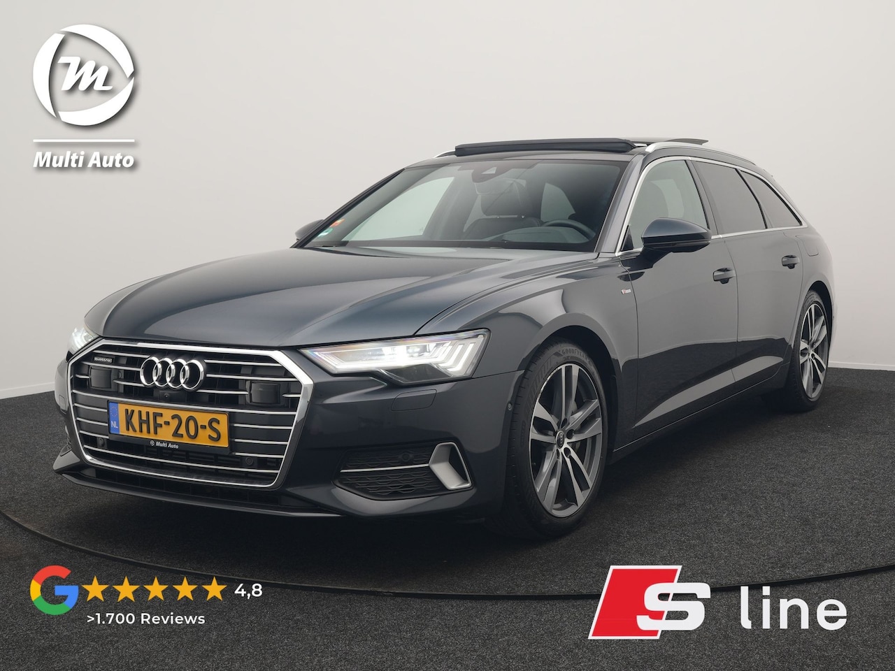 Audi A6 Avant - 50 TFSI e quattro S Line PHEV 300pk | Trekhaak Af Fabriek | Panodak | 360 Camera | Head Up - AutoWereld.nl