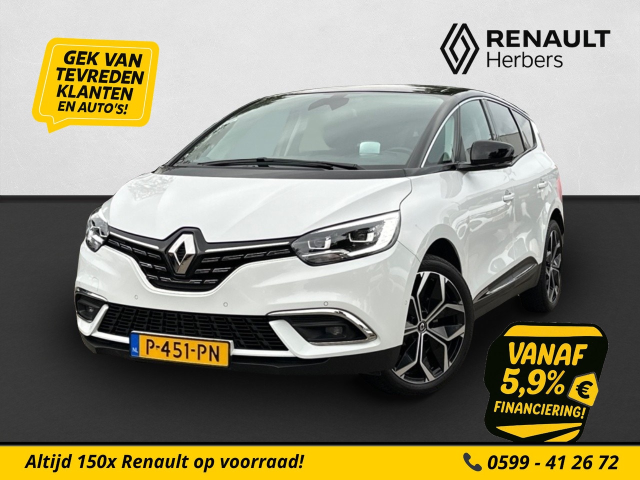 Renault Grand Scénic - 1.3 TCe Intens EDC ADAPT CRUISE / LEER / STOEL VERW. / GROOT NAVI / ALLE OPTIES - AutoWereld.nl