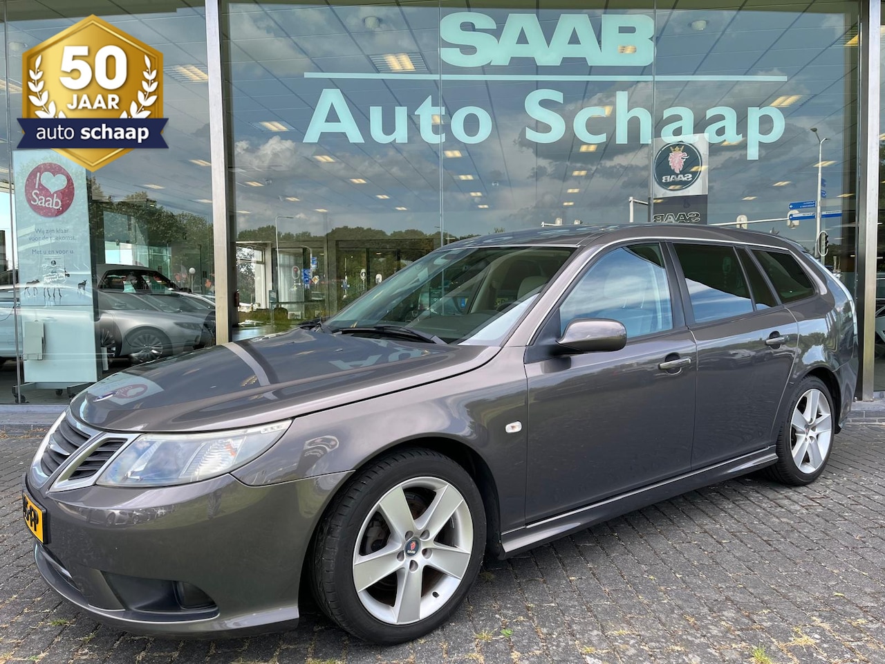 Saab 9-3 - Estate 1.8t Vector M2008 | Rijklaar incl garantie | Donker glas Trekhaak 17 inch Sportstoe - AutoWereld.nl