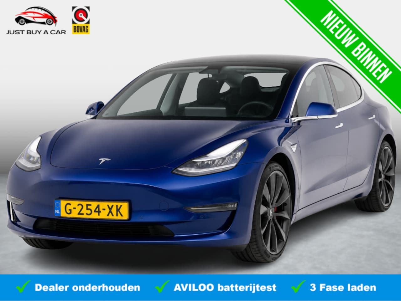 Tesla Model 3 - Performance AWD 75 kWh SOH 87,4% / 463 PK / Performance / 20'' LMV / Panoramadak / 3 Fase - AutoWereld.nl