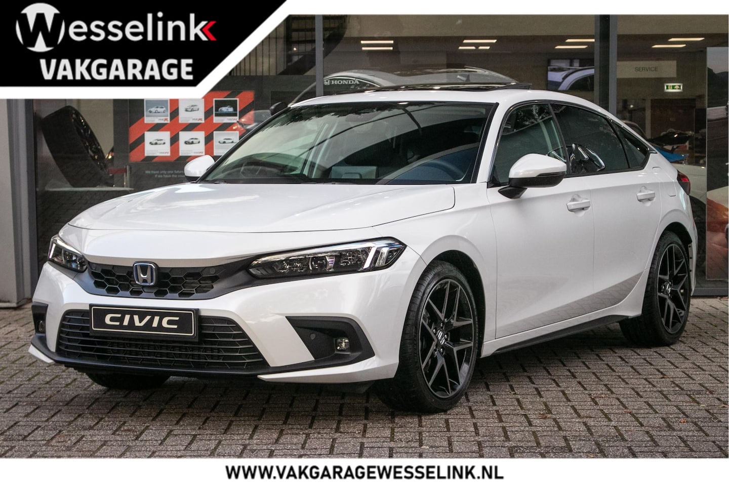 Honda Civic - 2.0 e:HEV Advance | Schuifdak | Navi | Leder - AutoWereld.nl