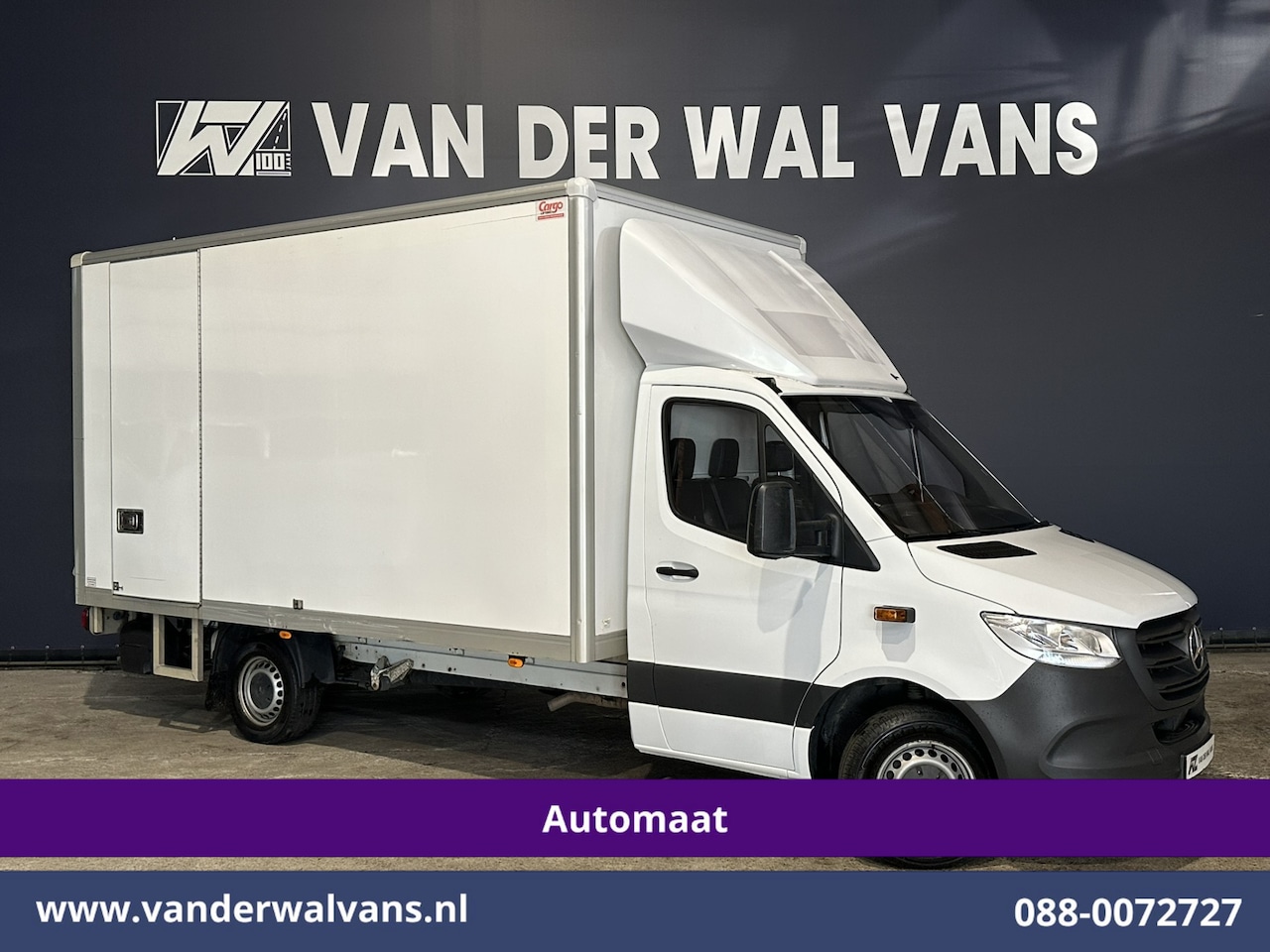Mercedes-Benz Sprinter - 317 CDI 170pk Automaat Bakwagen Laadklep 21m3 KUUB Zijdeur Euro6 Airco | Lat om Lat betimm - AutoWereld.nl