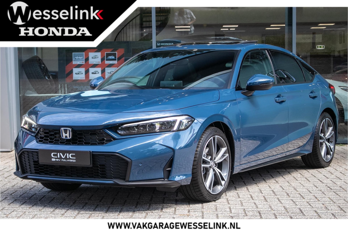 Honda Civic - 2.0 e:HEV Advance - Cons. prijs rijklaar | Schuifdak | Navi | Leder - AutoWereld.nl