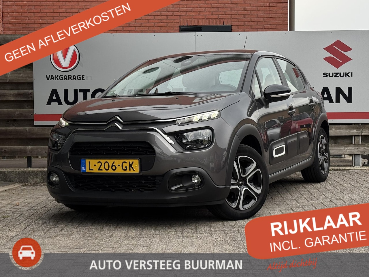 Citroën C3 - 1.2 PureTech Feel Parkeersensoren achter, Apple Carplay/Android Auto, DAB Radio, Elektrisc - AutoWereld.nl