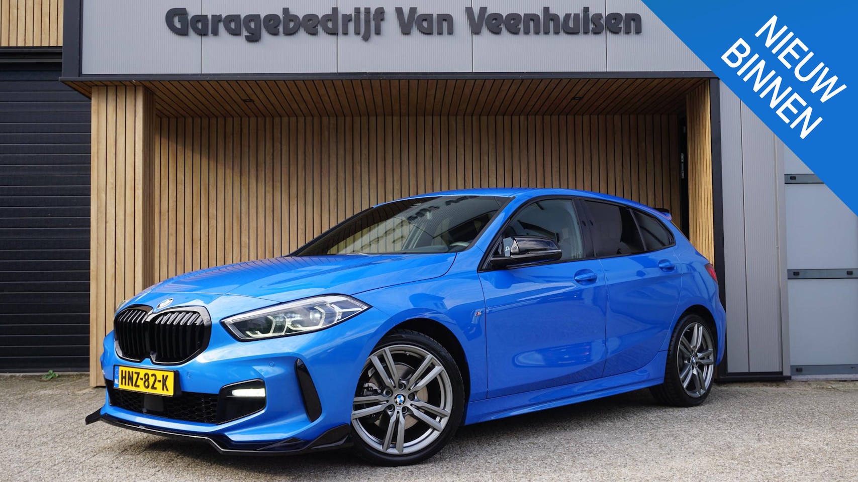 BMW 1-serie - 118i M-Sport *Black Optik* 18inch LM LED Navi Virtual Cockpit Maxton-Kit *Misano Blau Meta - AutoWereld.nl