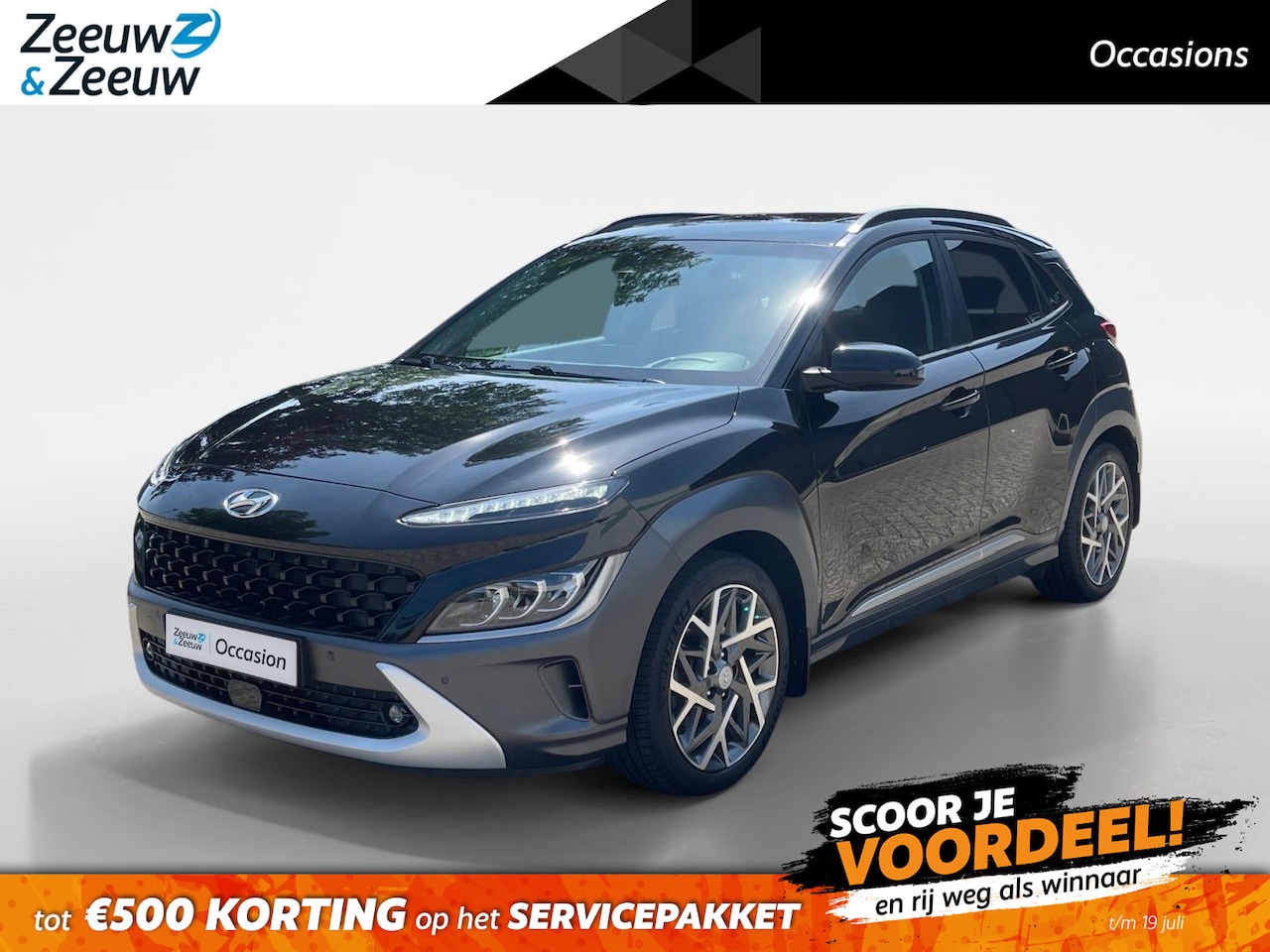 Hyundai Kona - 1.6 GDI HEV Premium Sky | Trekhaak | Pano | Camera | Stoelverwarming V+A | Stuurverwarming - AutoWereld.nl