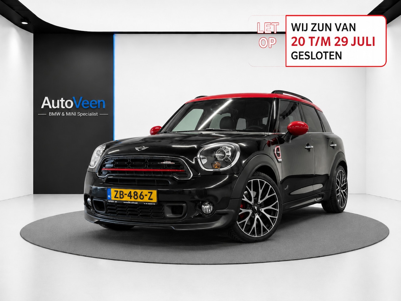 MINI Countryman - 1.6 John Cooper Works ALL4 Chili (LEDER, HARMAN KARDON, PARKEERSENSOREN, GOED ONDERHOUDEN) - AutoWereld.nl