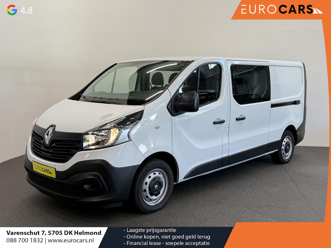 Renault Trafic - 1.6 dCi T29 L2H1 Dubbele Cabine Comfort Energy Navigatie Bluetooth Airco - AutoWereld.nl