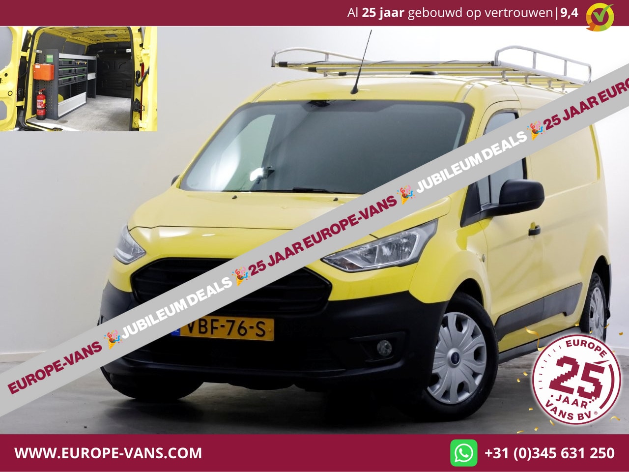 Ford Transit Connect - 1.5 EcoBlue 100pk L2 Airco/Inrichting/Imperiaal 07-2019 - AutoWereld.nl