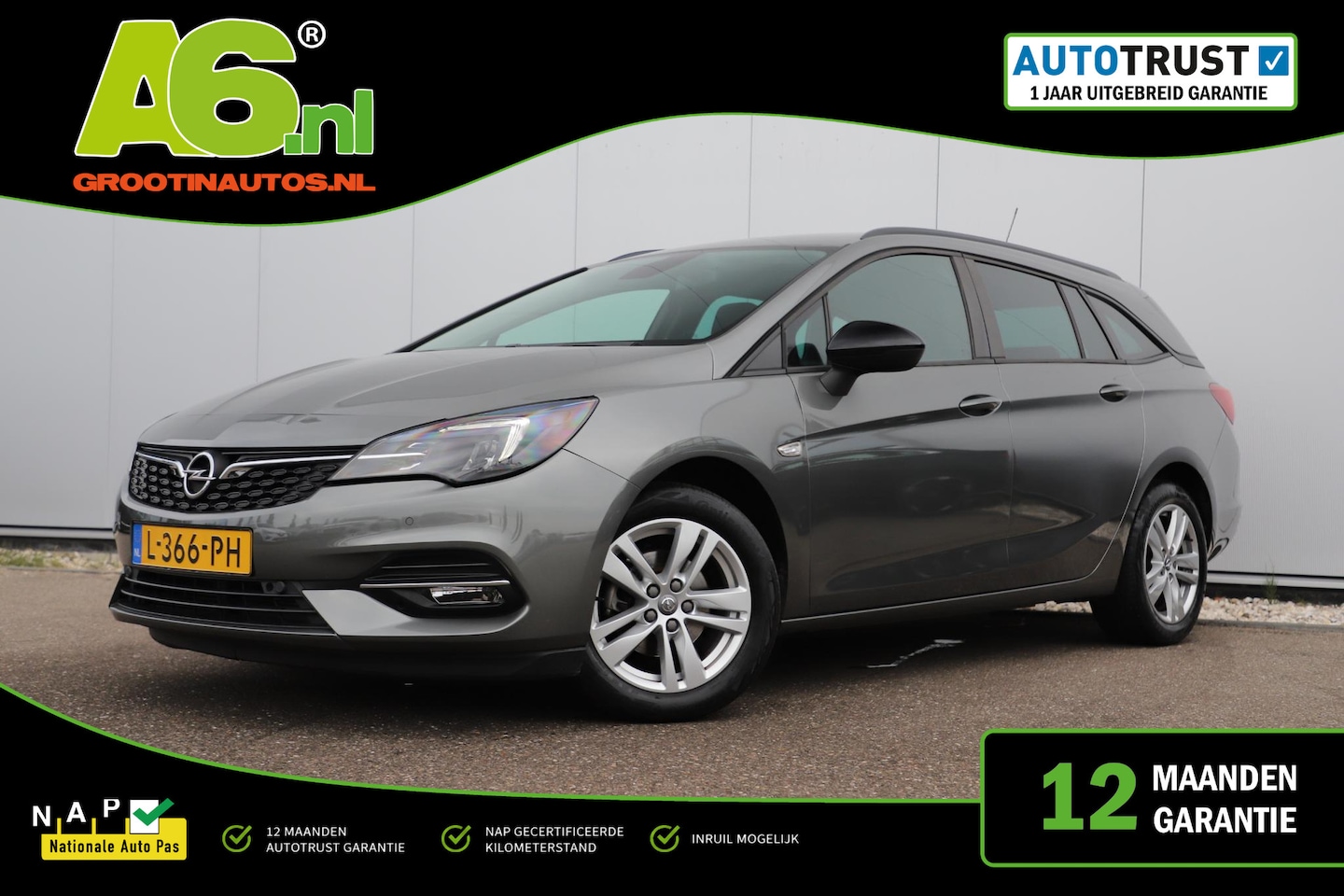 Opel Astra Sports Tourer - 1.2 Edition Trekhaak Navigatie Achteruitrijcamera Carplay Android LMV Airco Cruise Control - AutoWereld.nl