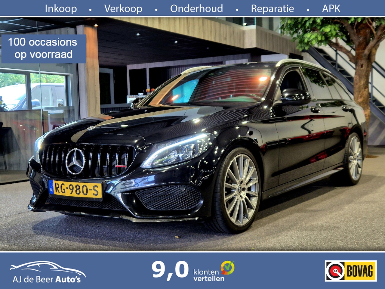 Mercedes-Benz C-klasse Estate - 180 AMG Sport Edition Volleder | Panorama | Burmester | Stoelverwarming - AutoWereld.nl