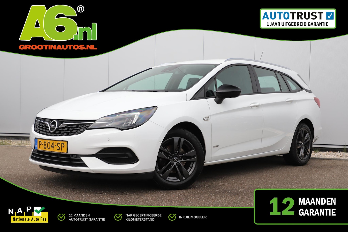 Opel Astra Sports Tourer - 1.2 Design & Tech 110PK Navigatie Achteruitrijcamera Clima Cruise 16 inch LMV Rijstrooksen - AutoWereld.nl
