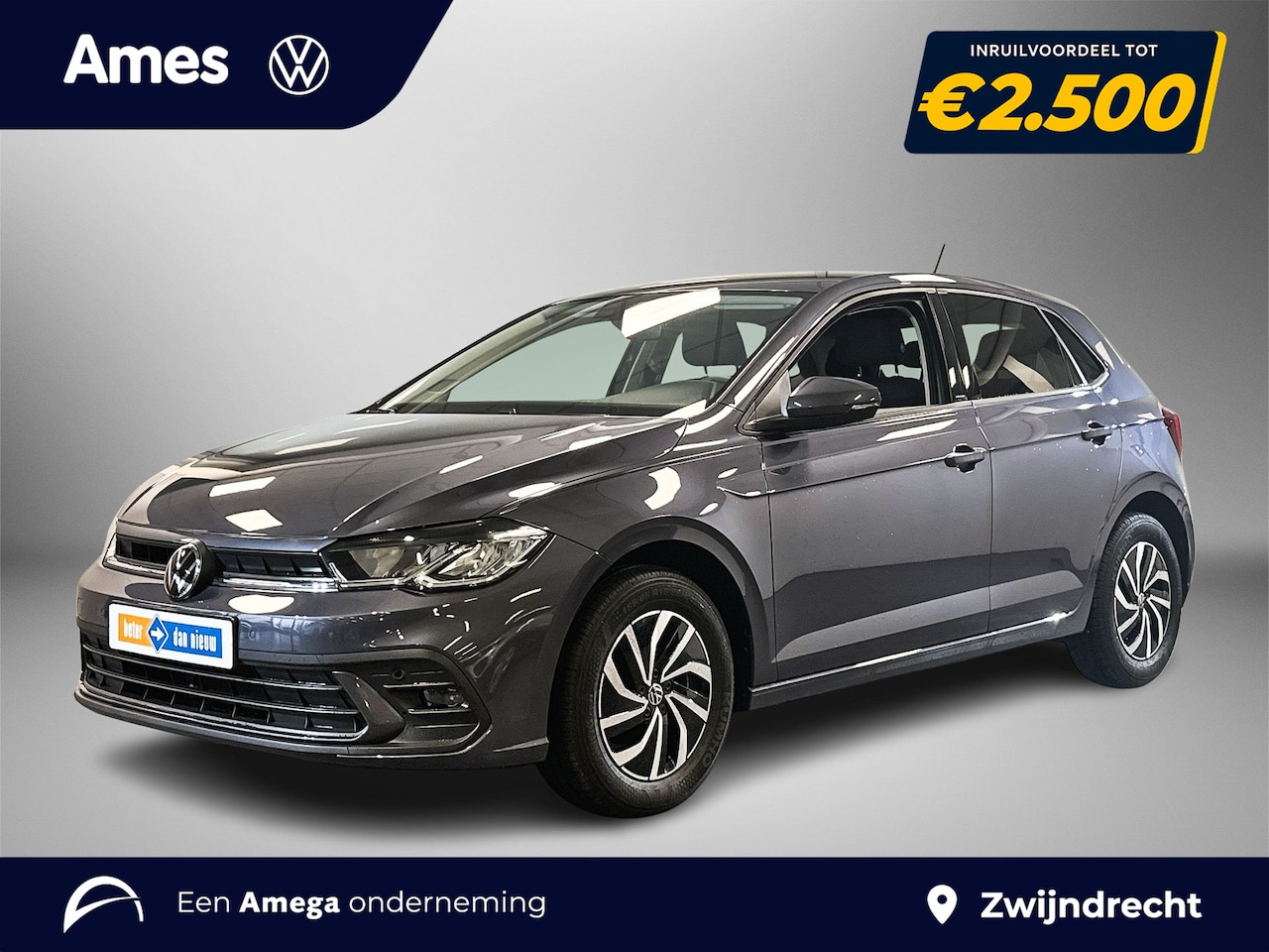 Volkswagen Polo - 1.0 95pk TSI Life Edition Velgen 'Essex', 15 inch lichtmetaal in zwart | Licht en Zicht Pa - AutoWereld.nl