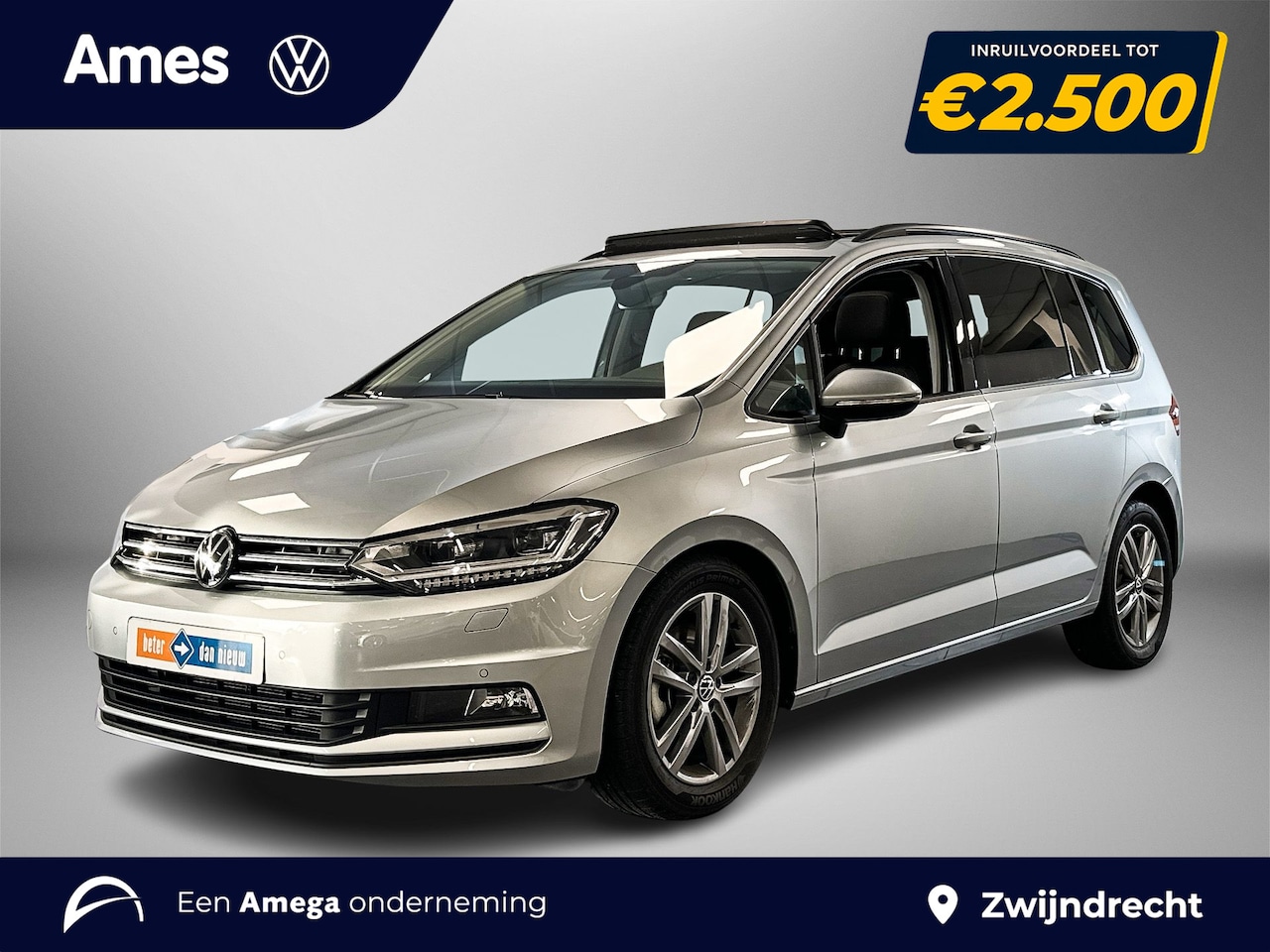 Volkswagen Touran - 1.5 150pk TSI Highline 7p Navigatie 'Discover Media' | Panoramaschuif-kanteldak | Travel P - AutoWereld.nl