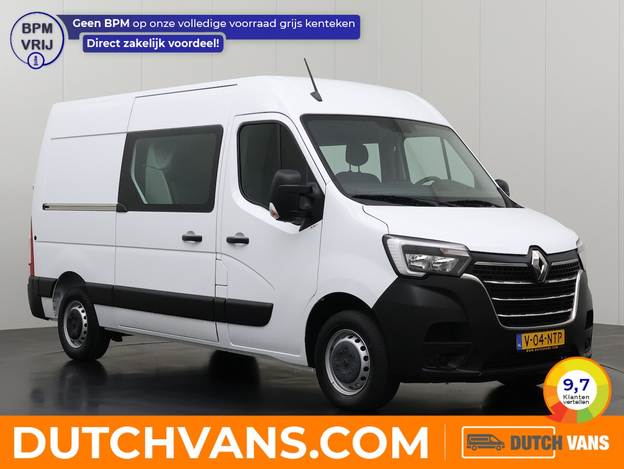 Renault Master - 2.3DCi 150PK L2H2 Dubbele Cabine | 7-Persoons | Multimedia | Airco | Cruise | Betimmering - AutoWereld.nl