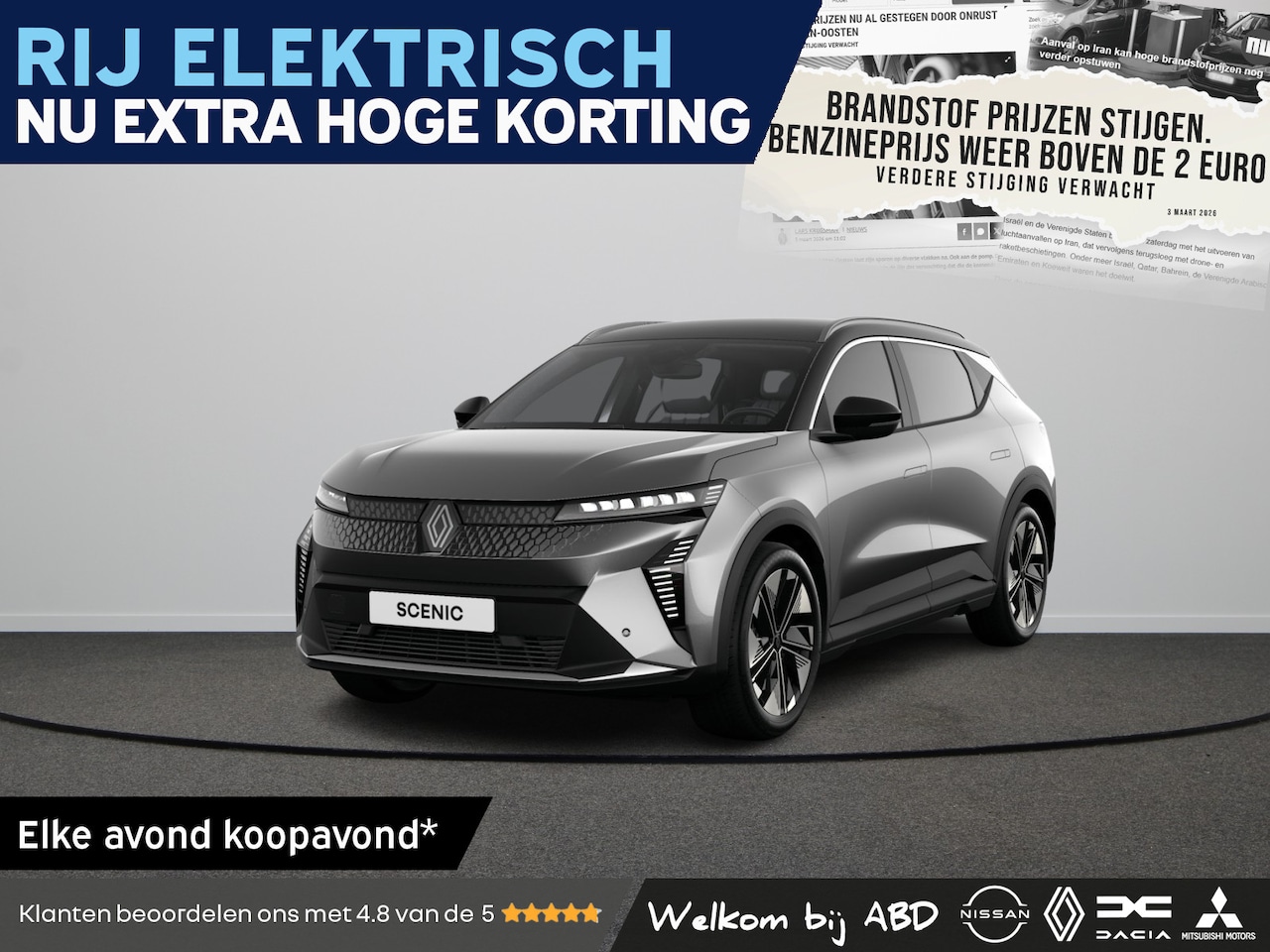 Renault Scenic E-Tech - Techno Long range | Achteruitrijcamera | Adaptive Cruise Control | Adaptive Vision LED kop - AutoWereld.nl