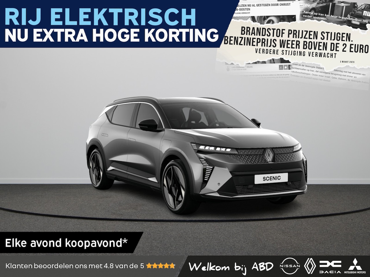 Renault Scenic E-Tech - Iconic Long range | Achteruitrijcamera | Adaptive Vision LED koplampen met geïntegreerde m - AutoWereld.nl