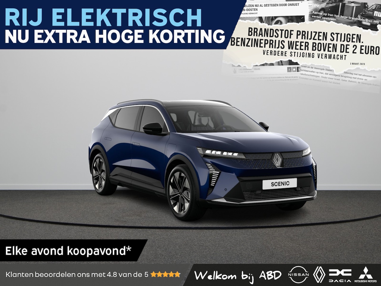 Renault Scenic E-Tech - Techno Long range | Achteruitrijcamera | Adaptive Cruise Control | Adaptive Vision LED kop - AutoWereld.nl