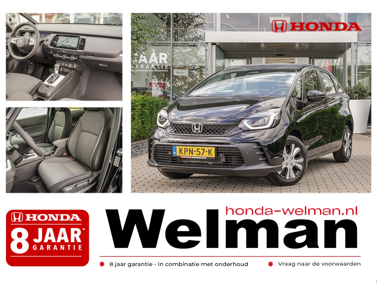 Honda Jazz - 1.5i e:HEV ELEGANCE DEMO - 122 PK - FULL HYBRID - CAMERA - AutoWereld.nl