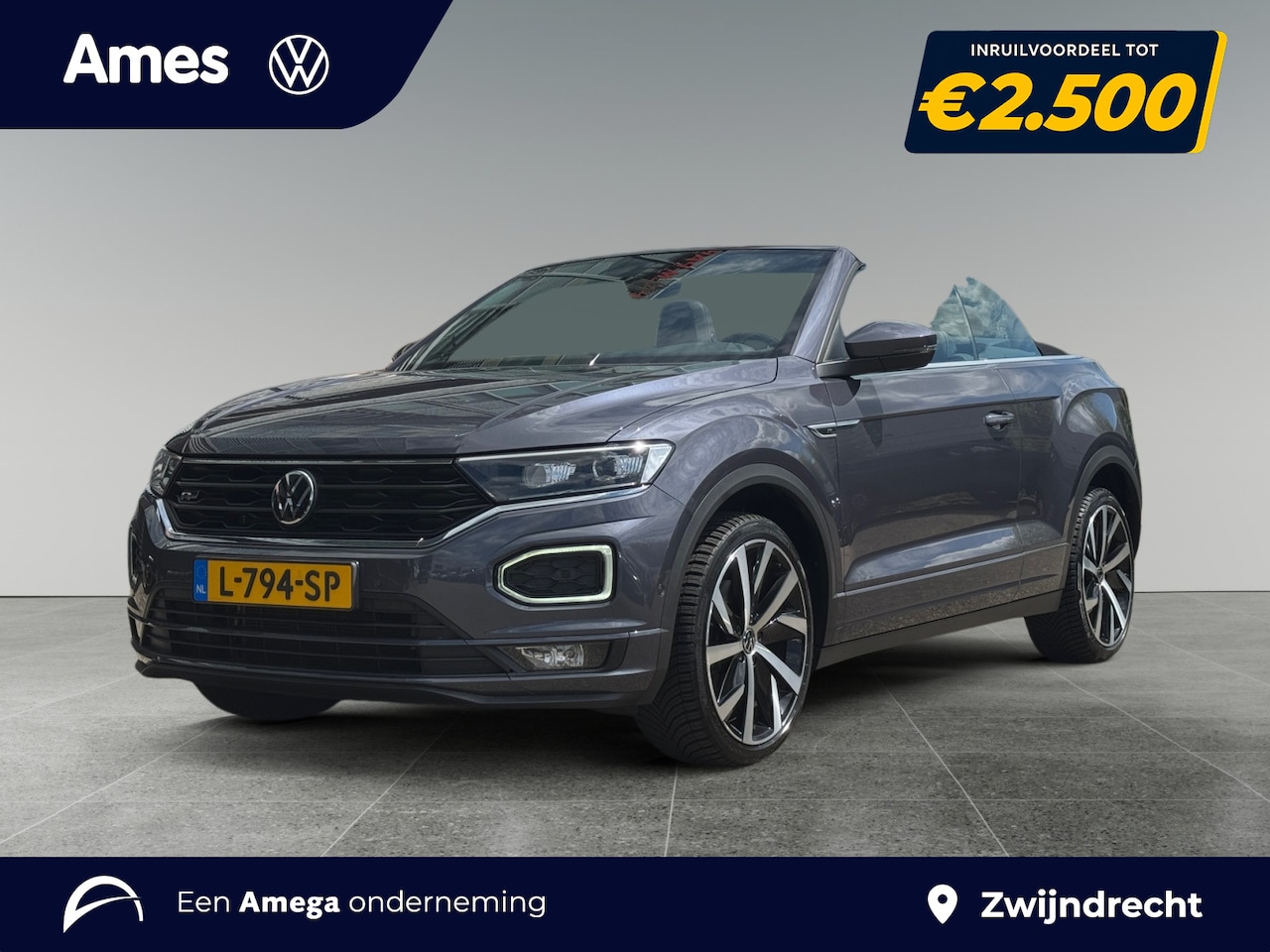 Volkswagen T-Roc Cabrio - 1.5 150pk TSI R-Line Navigatie 'Discover Media' | Achteruitrijcamera (Rear View) | 	Koplam - AutoWereld.nl