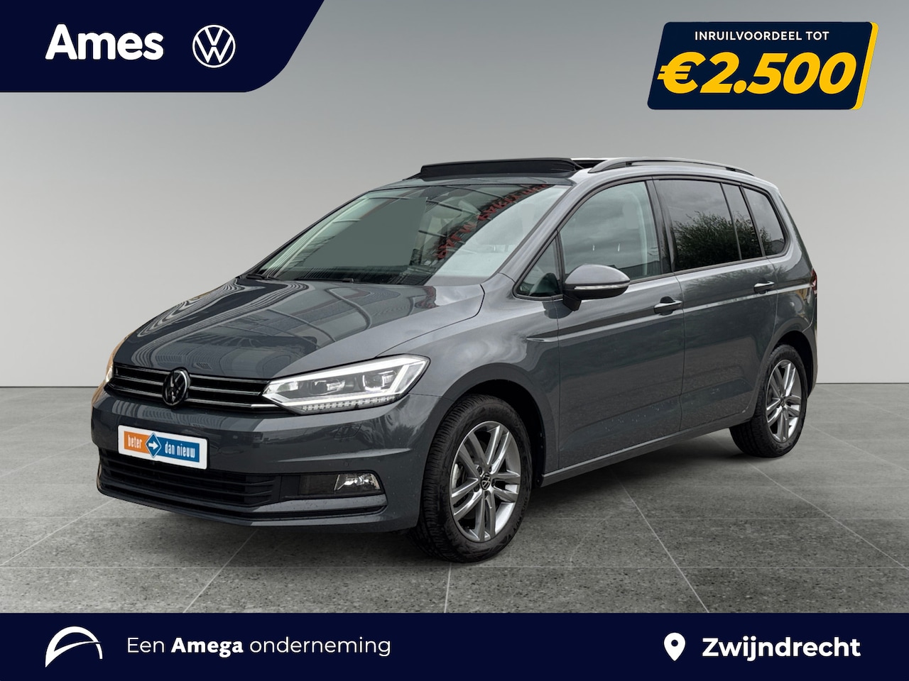 Volkswagen Touran - 1.5 150pk TSI Highline 7p Navigatie 'Discover Media' | Velgen 'Salvador', 17 inch lichtmet - AutoWereld.nl