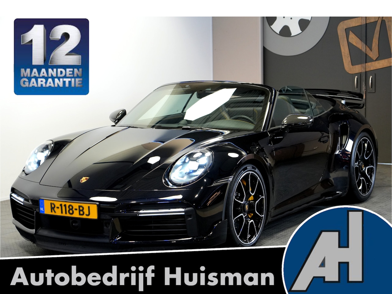 Porsche 911 Cabrio - 3.8 Turbo S 478kW/650pk PDK8 SPORT DESIGN + AERO-PAKKET + BURMESTER + NACHTZICHT + ADAPT.C - AutoWereld.nl