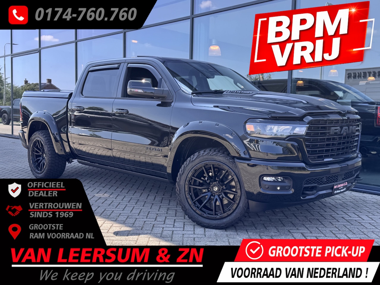 Dodge Ram 1500 - Laramie Night XXL Hurricane | Pano | H&K | Passenger Screen | - AutoWereld.nl