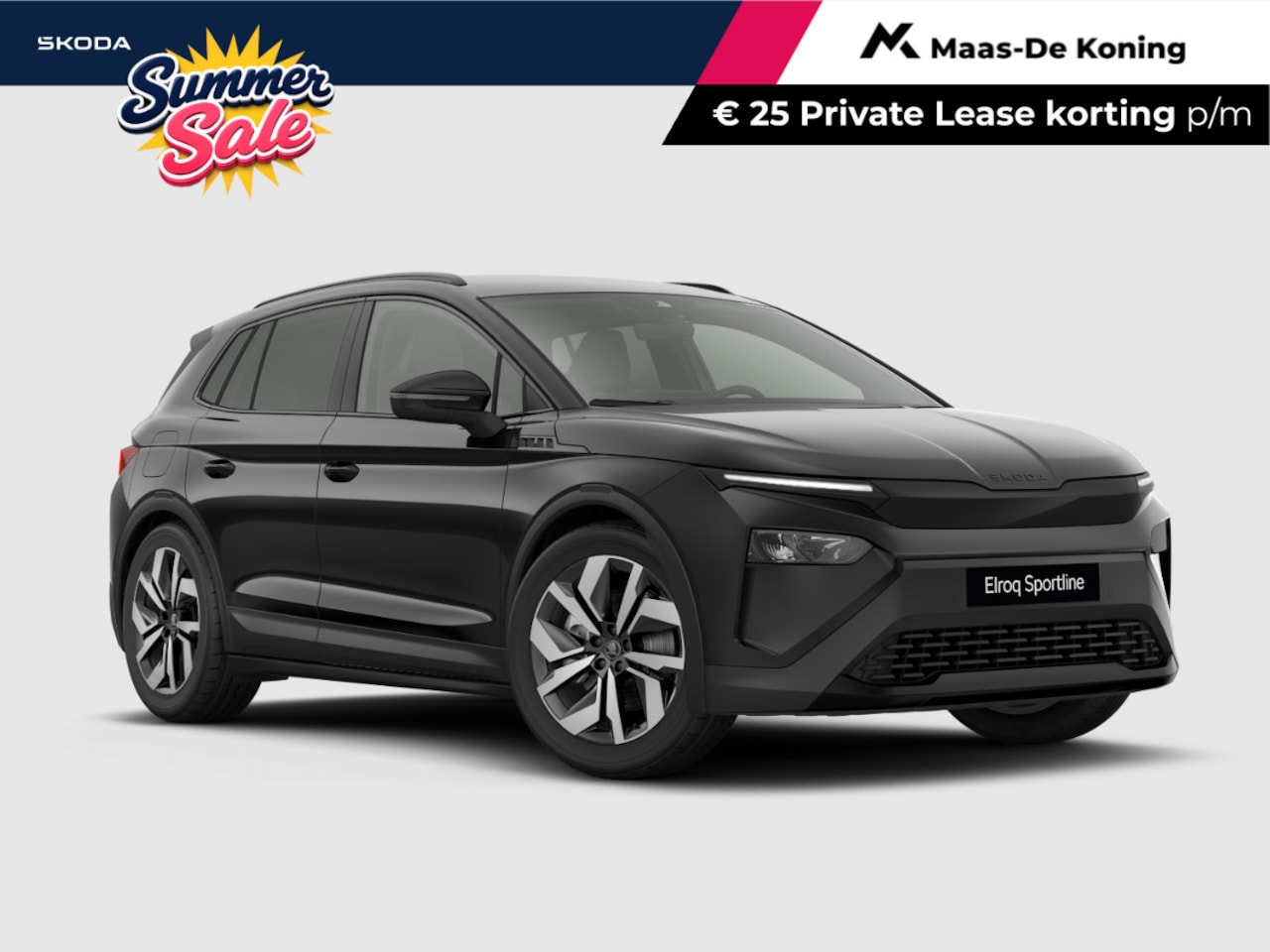 Skoda Elroq - Sportline Elektromotor 210 kW / 286 PK SUV Black Magic | Trekhaak wegklapbaar | 3.000,- in - AutoWereld.nl