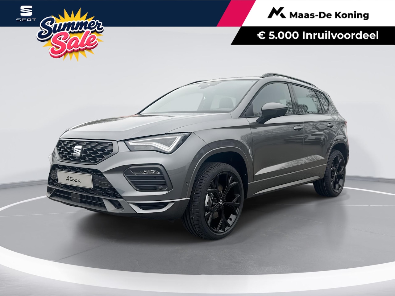 SEAT Ateca - FR Business Intense 1.5 TSI 110 kW / 150 PK SUV 7 | Graphite Grey | Glossy Black Velgen | - AutoWereld.nl