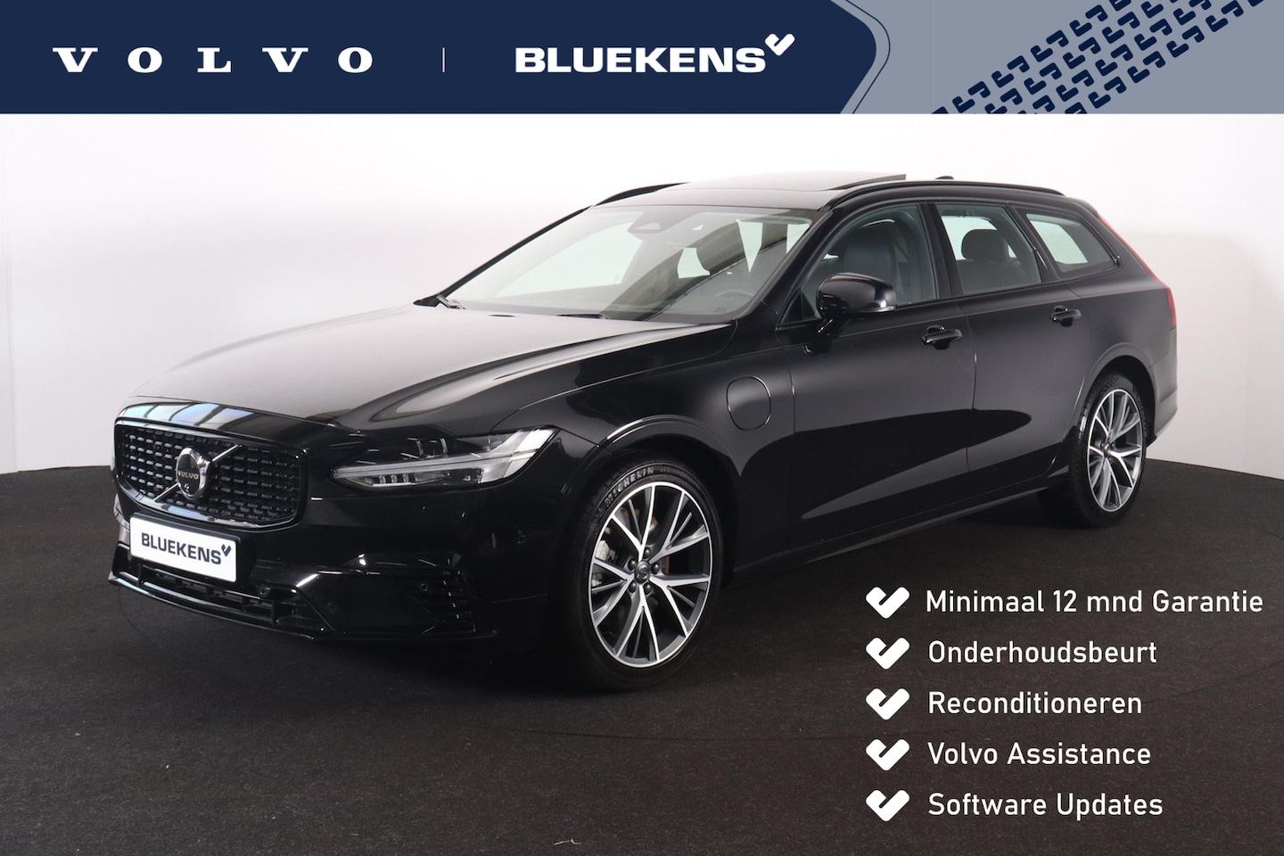 Volvo V90 - T8 Recharge AWD Ultra Dark - Luchtvering - Panorama/schuifdak - IntelliSafe Assist & Surro - AutoWereld.nl