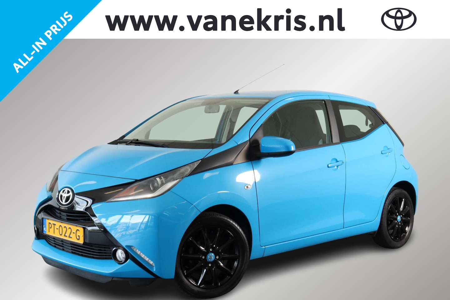 Toyota Aygo - 1.0 VVT-i x-play 1.0 VVT-i X-Play, Zwarte hoogglans velgen LM velgen, Camera, Airco! - AutoWereld.nl