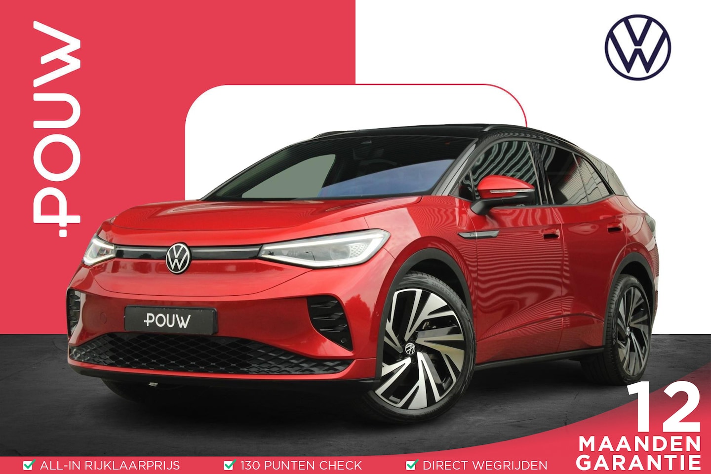 Volkswagen ID.4 - GTX 300pk 4Motion 77 kWh | SoH 94% | 21" Narvik Velgen | Lendensteun | CarPlay & Android A - AutoWereld.nl