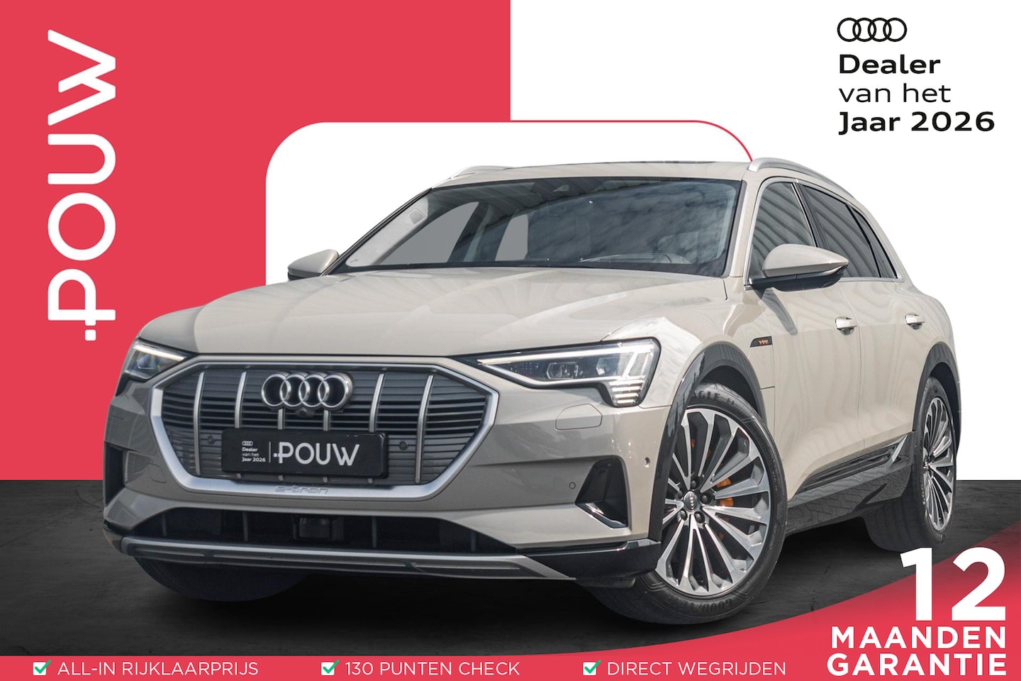 Audi e-tron - 55 408pk quattro advanced Pro Line Plus 95 kWh | Panoramadak | Stoel Ventilatie | Massage - AutoWereld.nl