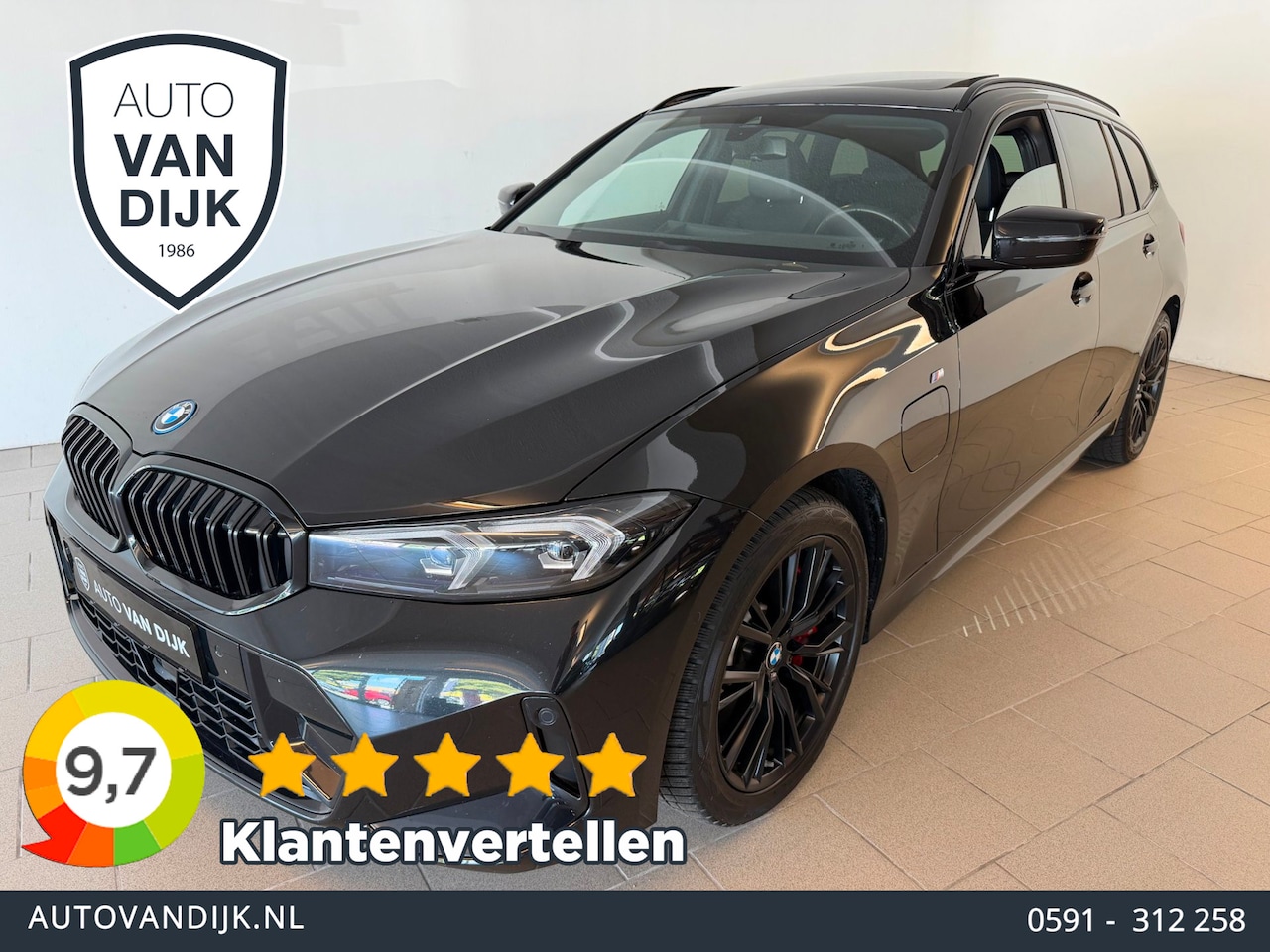 BMW 3-serie Touring - 330e G21 Touring LCI 292PK XTRA BOOST LONG RANGE FACELIFT PANO LEER TREKHAAK HARMAN KARDON - AutoWereld.nl