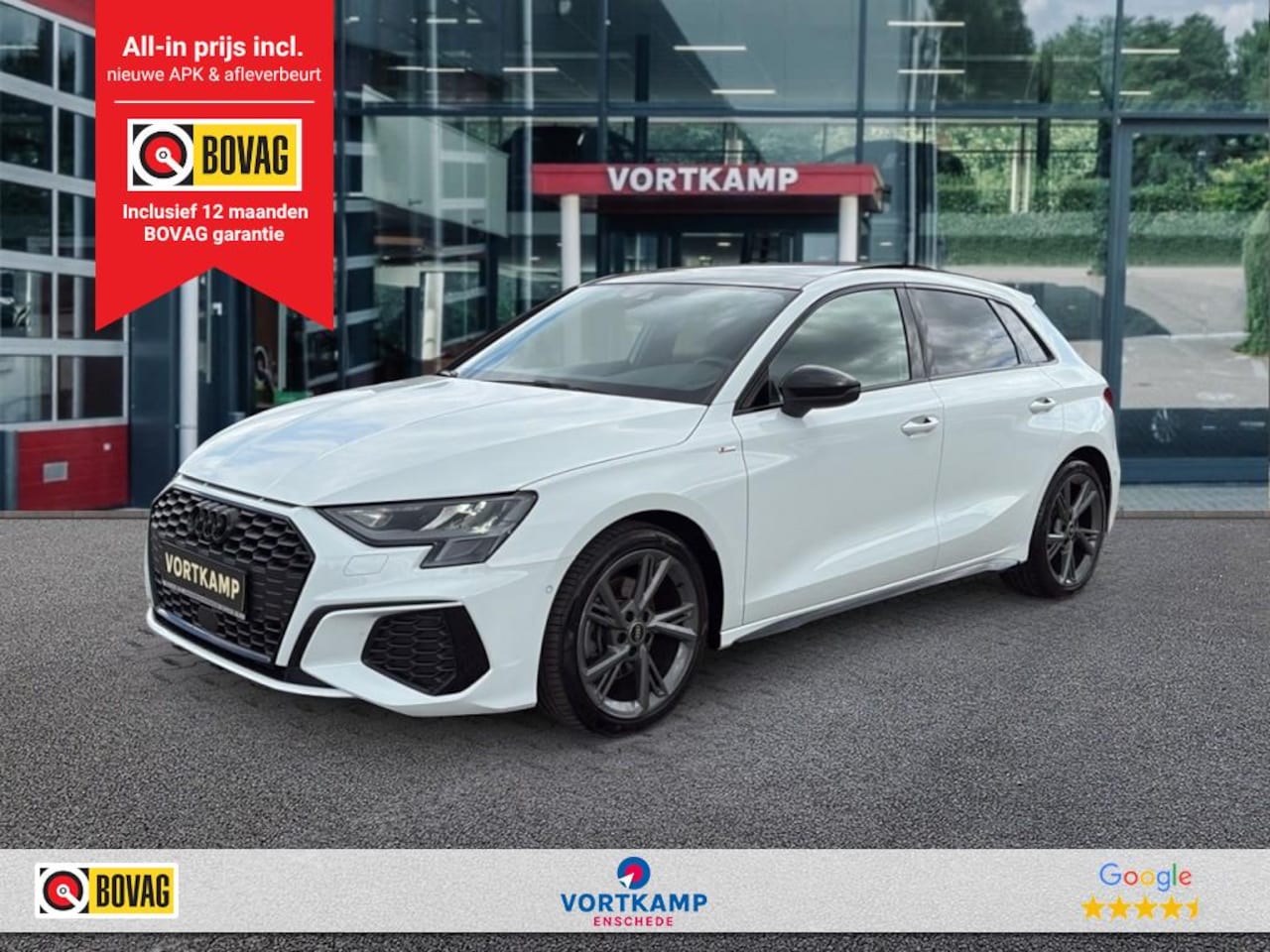 Audi A3 - 35 TFSI S-TRONIC S-LINE AFN.TREKHAAK/LEDER-ALCAN/PANO-DAK/ELEK-KLEP/PDC/ACC - AutoWereld.nl