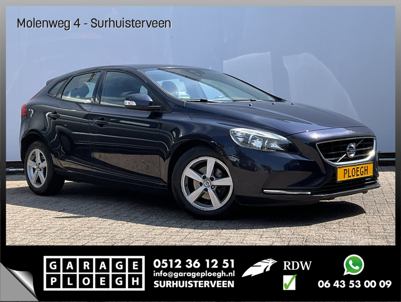 Volvo V40 - 2.0 D2 Kinetic Trekhaak Nav/Cruise Clima DB-Riem vv Voll.Onderhouden EXPORT?! - AutoWereld.nl
