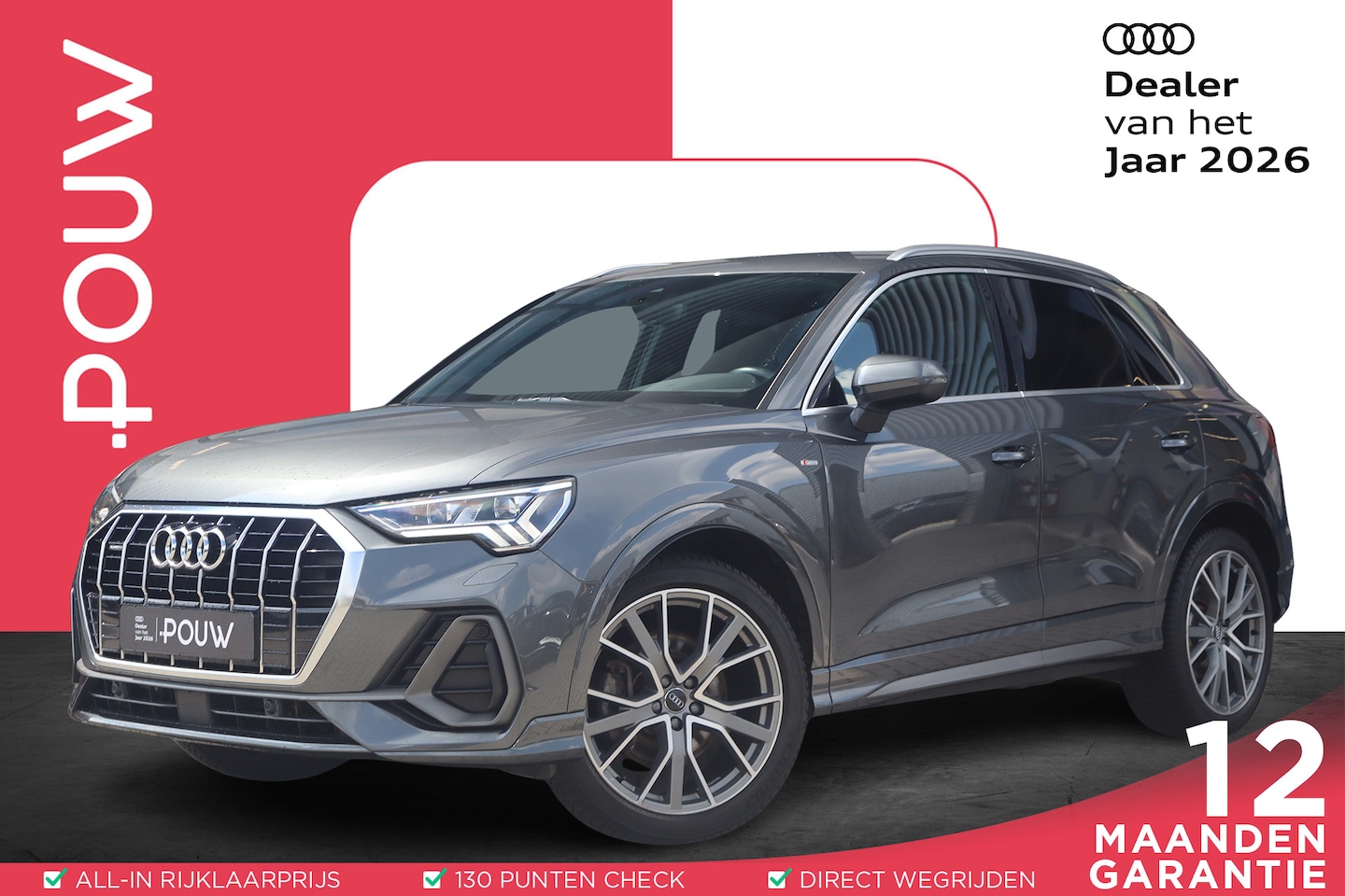 Audi Q3 - 45 TFSI 230pk S-tronic quattro S Line edition one | Trekhaak Wegklapbaar | 2.100kg Trekgew - AutoWereld.nl