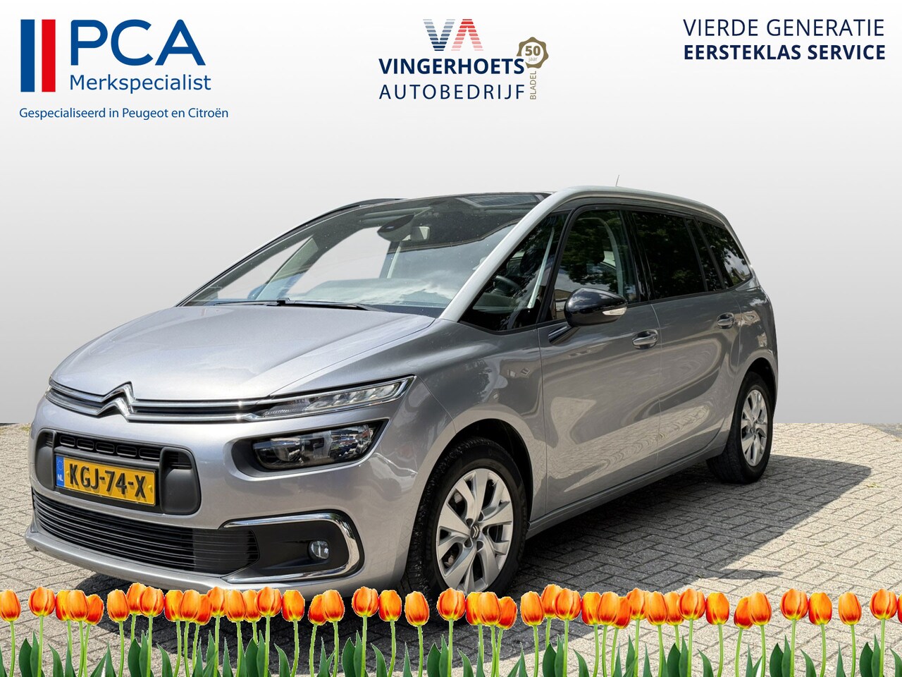 Citroën Grand C4 SpaceTourer - 7-Persoons 130 Pk Benzine KGJ-74-X * Navigatie * Keyless Start * DAB Radio * Climate & Cru - AutoWereld.nl