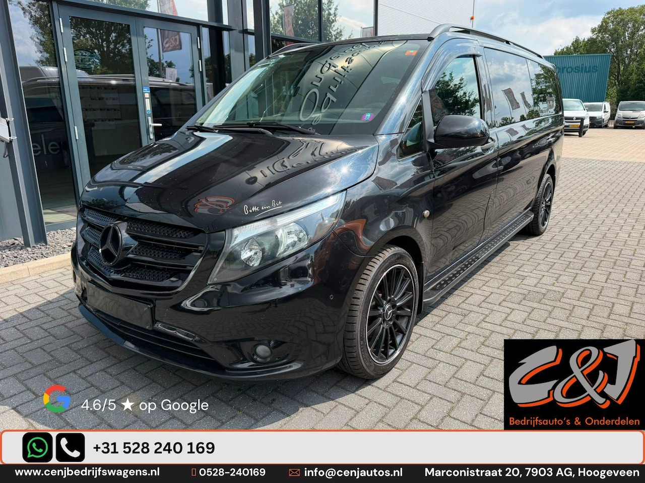 Mercedes-Benz Vito Tourer - 116 BlueTEC Pro Extra Lang 9 pers. voor/achter schade, airco, cruise, navi, LMV, MARGE - AutoWereld.nl